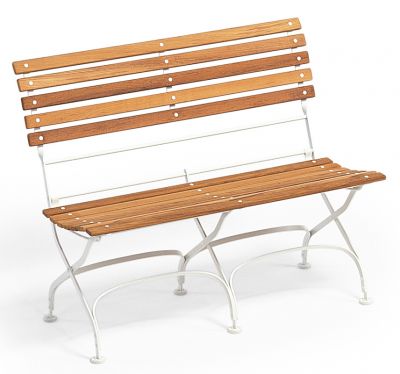 Classic 2-seater bench foldable without armrests Weishäupl